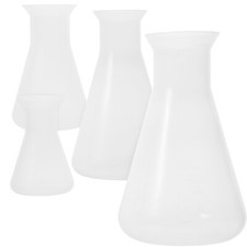  4 Pcs Plastic Lab Flask