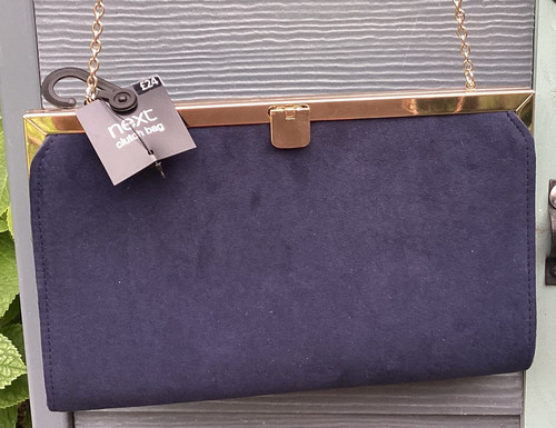 Navy clutch bag - clutch,
