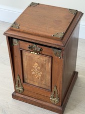 Vintage wooden coal scuttle - wooden,