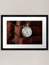 Old Books With Pocket Watch
