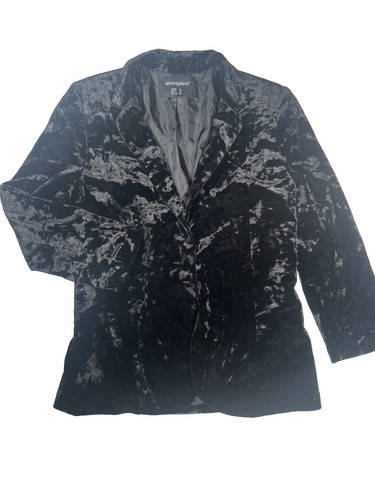 Womens black crushed velvet - black,
