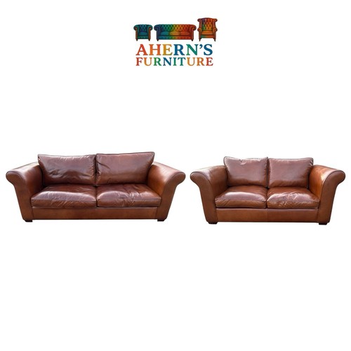 Pair brown leather laura - of,