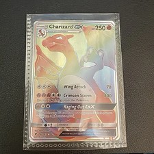 Pokemon Charizard GX Rainbow Secret Rare Card 150/147 Burning Shadow Series
