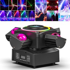 140W RGBW LED Laser Disco Effect Four-Arm Moving Head Stage Light  DMX DJ Lights