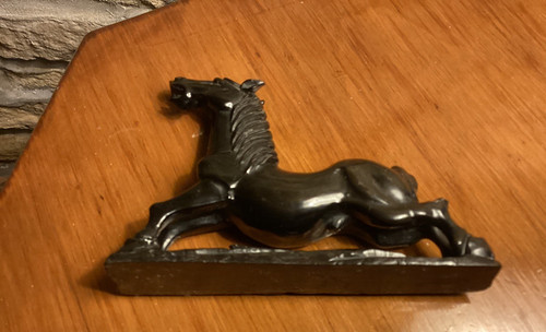 Antique whitby jet horse - antique,