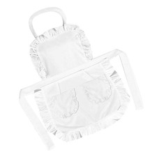 Ruffle Apron Retro Apron Maid Apron Cooking Apron Waitress Apron with Pockets