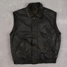 Vintage 90s Leather Gilet Vest