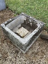 Old Solid Green Penant Stone Garden Flower Trough 11"H 1`7" W