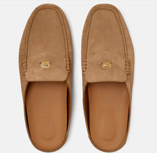 £690 Versace Brown Calf Suede
