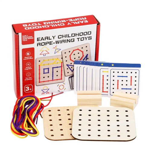 Wooden lacing toy fine - toy, motor