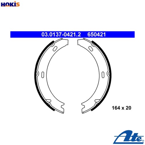 Brake shoe set - set, parking