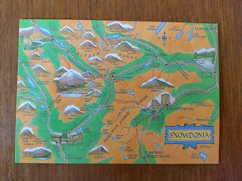 Snowdonia hand drawn map - hand,