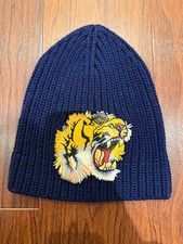 GUCCI wool dark blue beanie