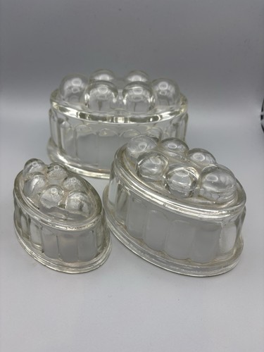Vintage glass victorian - 3x,