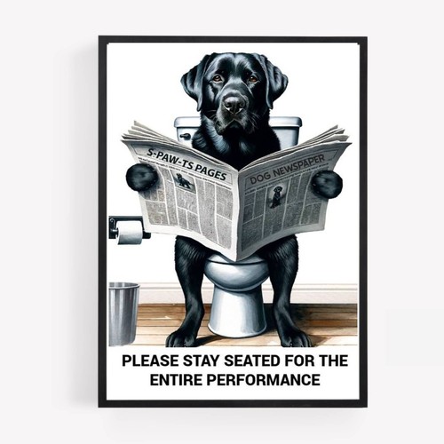 Funny bathroom black - , labrador
