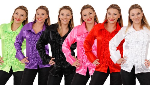Womens 60s 70s disco ruffle - 60s,
