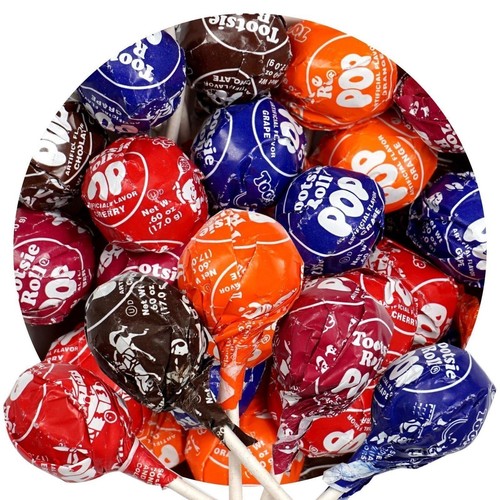 Tootsie roll pops with - tootsie,