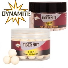 Dynamite Baits Monster Tiger Nut White Fluro Pop Ups -  Carp Fishing - 10mm/15mm