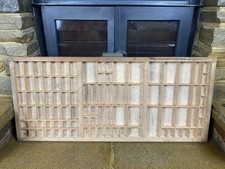 Vintage Letterpress Wood Printers Tray, Old Shelf Rustic Shelf Curios Display 12