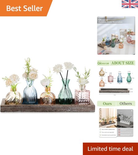 Elegant colorful bud vases - 5,