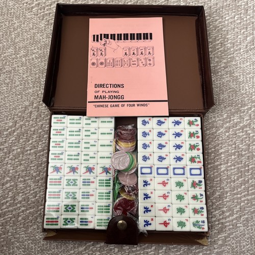 Vintage mahjong set new - set, –new
