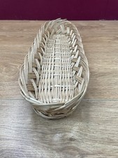 Vintage Wicker Baguette Bread Basket / Hamper  / Storage