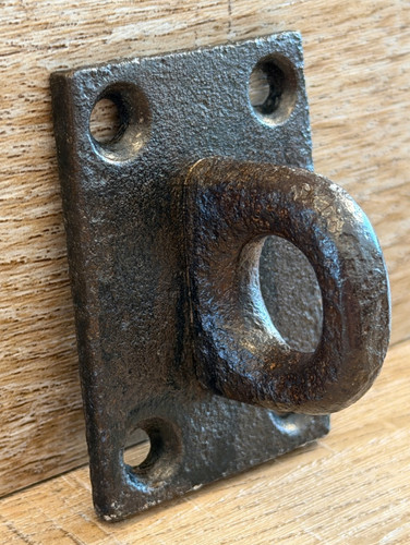 Vintage iron door latch - door, keep