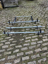 3 x steel-line roof bars for the ford transit custom 2013 - present with roller 