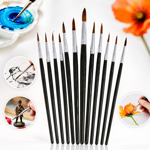 Artist paint brushes set - 12,