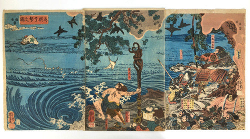 Kuniyoshi woodblock print - woodblock,