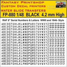 RAF 8" LETTERS NUMBERS WATER