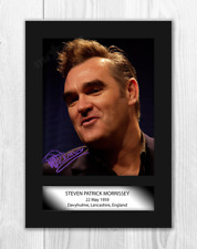 Morrissey A4 signed mounted photograph picture poster Choice of frame