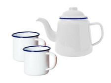 New Falcon Enamel Teapot & 2