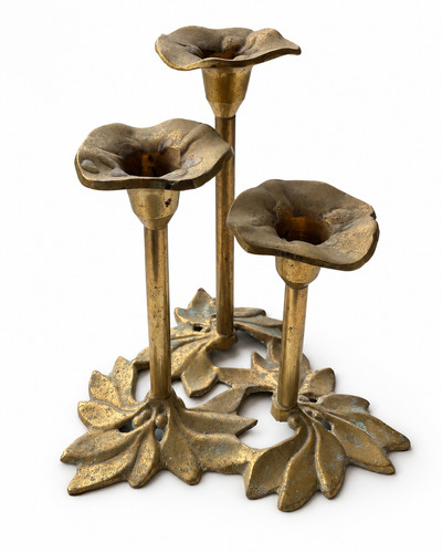 Vintage candle holder art - candle,