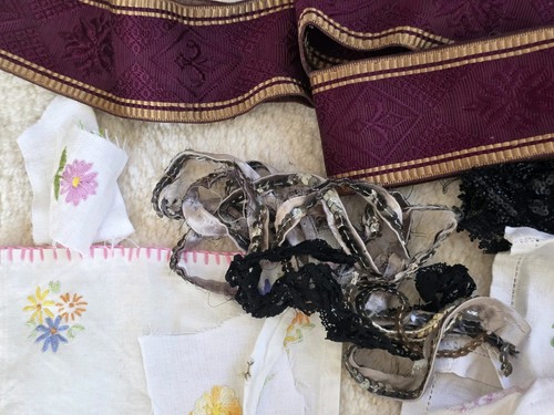 Vintage embroidery bits and - vintage,