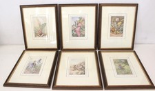 CECILY MARY BARKER 6x Flower Fairies VINTAGE Art Prints FRAMED - L02