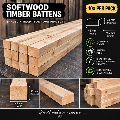 Softwood timber battens - timber,