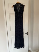 Ladies Navy Lace Full Length