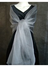 SILVER Organza, Shawl, Scarf