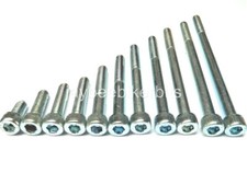  M10 x 1.25 x 100  fine pitch socket cap head bolts BRIGHT ZINC PLATED