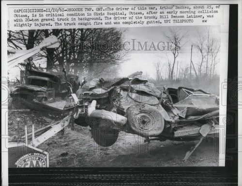 1961 press photo wreckage - 1961, a