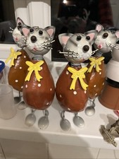 Four Cat Metal Garden Or House
