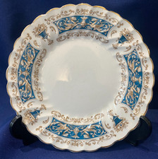 Myott Rialto Blue Gold Dinner Salad Side Plates Tureens Gravy Boat Ironstone
