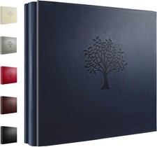 Photo Album 6x4 600 Photos Black Inner Page Tree Pattern Leather Big Capacity