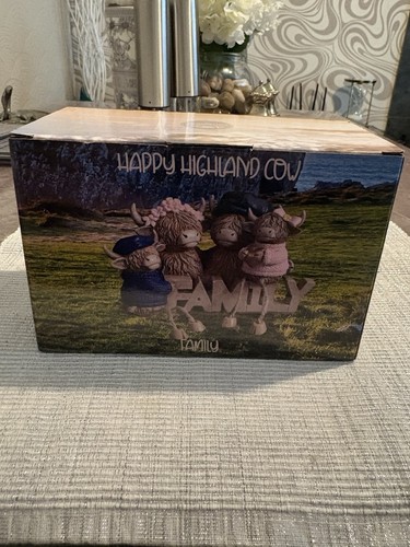 Happy highland cow family - happy,