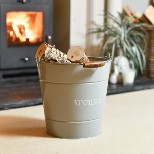 Grey kindling log store - grey, "kindling"