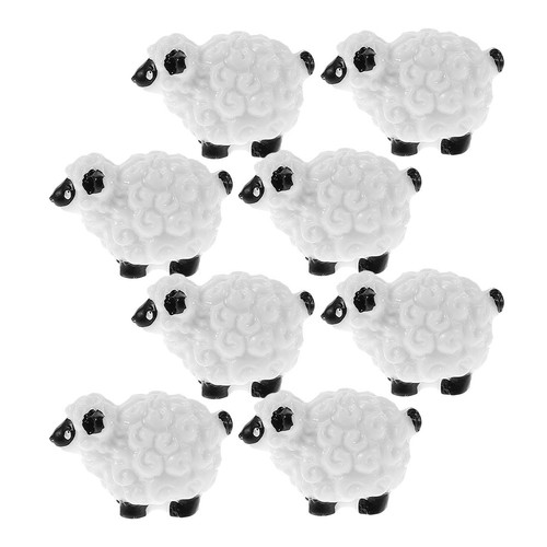 8pcs resin miniature sheep - 8pcs,