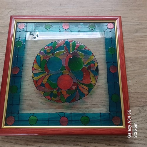 Glazed hand painted stain - painted,