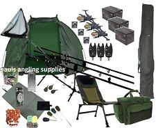 Carp Fishing Set Up 3 Rod Mega  Kit Rods Reels Chair Rod Bag Tackle Mat  P16 ✅✅.