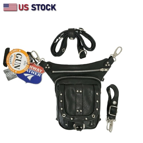 Leather thigh drop leg - leg, bag